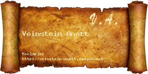Veinstein Anett névjegykártya